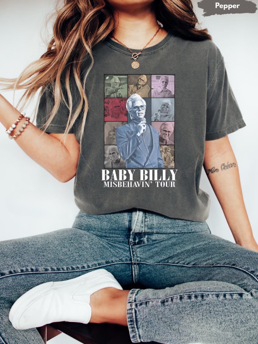 Comfort Colors Baby Billy Misbehavin' Tour Graphic Tee - Pepper